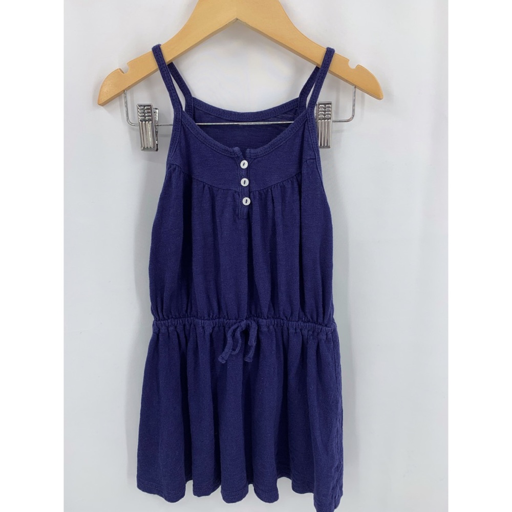 Peek navy blue drawstring‎ waist sleeveless dress